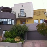 House designed by F. Harvey Slocombe, Oakland, California, court