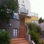 House designed by F. Harvey Slocombe, Oakland, California, court