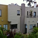 House designed by F. Harvey Slocombe, Oakland, California, court