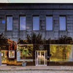 Building clad in black Vitrolite- St. Louis, Missouri